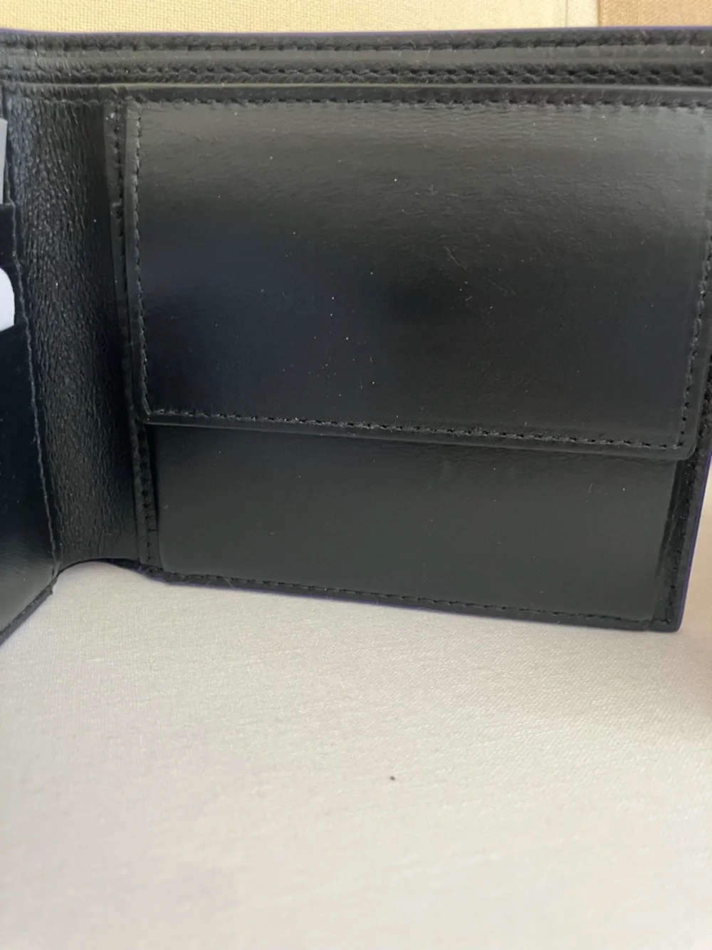 New Balenciaga Purple Leather Paisley Print Bi-fold Wallet